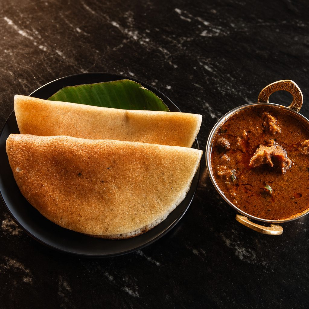 Madurai Mutton Kal Dosa.