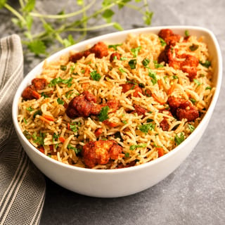 Hyderabadi Gobi Manchurian Biryani