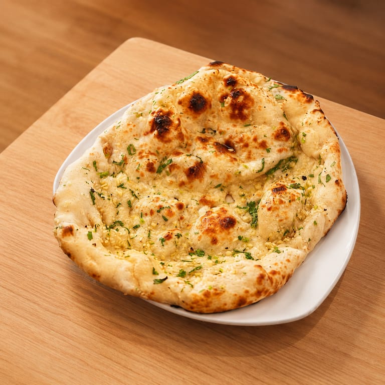 Delicious Garlic Naan Awaits