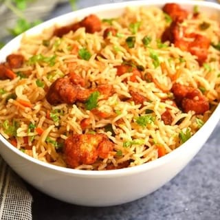 Hyderabadi Gobi Manchurian Biryani